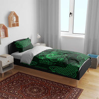 Personalized Cardiganshire Ceredigion Bedding Set Green Leaping Salmon Celtic-inspired - Wonder Print Shop