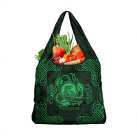 Personalized Cardiganshire Ceredigion Grocery Bag Green Leaping Salmon Celtic-inspired - Wonder Print Shop