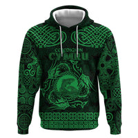 Personalized Cardiganshire Ceredigion Hoodie Green Leaping Salmon Celtic-inspired - Wonder Print Shop
