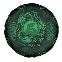Personalized Cardiganshire Ceredigion Spare Tire Cover Green Leaping Salmon Celtic-inspired - Wonder Print Shop