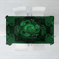 Personalized Cardiganshire Ceredigion Tablecloth Green Leaping Salmon Celtic-inspired - Wonder Print Shop