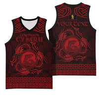 Personalized Cardiganshire Ceredigion Basketball Jersey Red Leaping Salmon Celtic-inspired - Wonder Print Shop