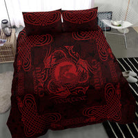 Personalized Cardiganshire Ceredigion Bedding Set Red Leaping Salmon Celtic-inspired - Wonder Print Shop