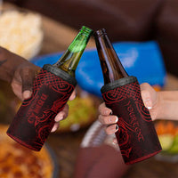 Personalized Cardiganshire Ceredigion 4 in 1 Can Cooler Tumbler Red Leaping Salmon Celtic-inspired - Wonder Print Shop