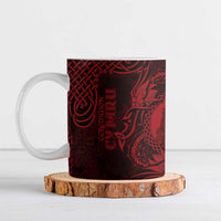 Personalized Cardiganshire Ceredigion Ceramic Mug Red Leaping Salmon Celtic-inspired - Wonder Print Shop