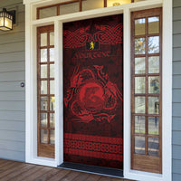 Personalized Cardiganshire Ceredigion Door Cover Red Leaping Salmon Celtic-inspired - Wonder Print Shop