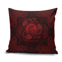 Personalized Cardiganshire Ceredigion Pillow Cover Red Leaping Salmon Celtic-inspired - Wonder Print Shop