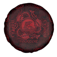 Personalized Cardiganshire Ceredigion Spare Tire Cover Red Leaping Salmon Celtic-inspired - Wonder Print Shop
