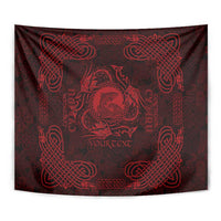 Personalized Cardiganshire Ceredigion Tapestry Red Leaping Salmon Celtic-inspired - Wonder Print Shop