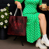 Personalized Cardiganshire Ceredigion Tote Bag Red Leaping Salmon Celtic-inspired - Wonder Print Shop