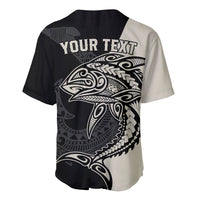 Personalised Polynesia Fishing Baseball Jersey With Maori Hei Matau Fish Hook Gold Art LT9 - Wonder Print Shop