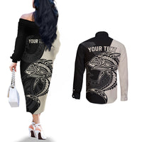 personalised-polynesia-fishing-couples-matching-off-the-shoulder-long-sleeve-dress-and-long-sleeve-button-shirts-with-maori-hei-matau-fish-hook-gold-art