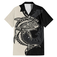Personalised Polynesia Fishing Family Matching Mermaid Dress and Hawaiian Shirt With Maori Hei Matau Fish Hook Gold Art LT9 - Wonder Print Shop