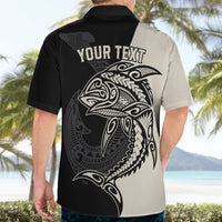 Personalised Polynesia Fishing Hawaiian Shirt With Maori Hei Matau Fish Hook Gold Art - Wonder Print Shop