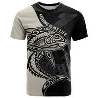 Personalised Polynesia Fishing T Shirt With Maori Hei Matau Fish Hook Gold Art - Wonder Print Shop