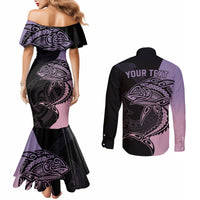 personalised-polynesia-fishing-couples-matching-mermaid-dress-and-long-sleeve-button-shirts-with-maori-hei-matau-fish-hook-pastel-art