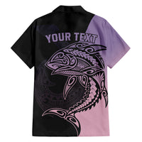 Personalised Polynesia Fishing Family Matching Summer Maxi Dress and Hawaiian Shirt With Maori Hei Matau Fish Hook Pastel Art - Wonder Print Shop