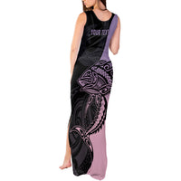 Personalised Polynesia Fishing Tank Maxi Dress With Maori Hei Matau Fish Hook Pastel Art - Wonder Print Shop