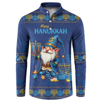 Hanukkah Jewish Star of David Button Sweatshirt Chilling With My Gnomies LT9 - Wonder Print Shop