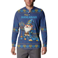 Hanukkah Jewish Star of David Button Sweatshirt Chilling With My Gnomies LT9 - Wonder Print Shop