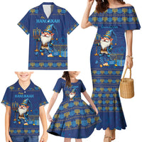Hanukkah Jewish Star of David Family Matching Mermaid Dress and Hawaiian Shirt Chilling With My Gnomies LT9 - Wonder Print Shop