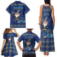 Hanukkah Jewish Star of David Family Matching Tank Maxi Dress and Hawaiian Shirt Chilling With My Gnomies - Wonder Print Shop