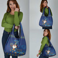 Hanukkah Jewish Star of David Grocery Bag Chilling With My Gnomies