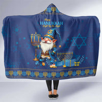 Hanukkah Jewish Star of David Hooded Blanket Chilling With My Gnomies