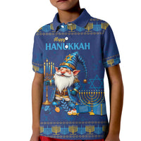 Hanukkah Jewish Star of David Kid Polo Shirt Chilling With My Gnomies - Wonder Print Shop