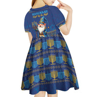 Hanukkah Jewish Star of David Kid Short Sleeve Dress Chilling With My Gnomies - Wonder Print Shop