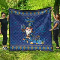 Hanukkah Jewish Star of David Quilt Chilling With My Gnomies - Wonder Print Shop