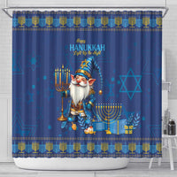 Hanukkah Jewish Star of David Shower Curtain Chilling With My Gnomies