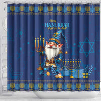 Hanukkah Jewish Star of David Shower Curtain Chilling With My Gnomies