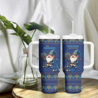 Hanukkah Jewish Star of David Tumbler With Handle Chilling With My Gnomies - Wonder Print Shop