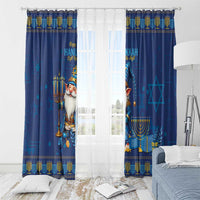Hanukkah Jewish Star of David Window Curtain Chilling With My Gnomies - Wonder Print Shop