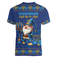 Hanukkah Jewish Star of David Women V-Neck T-Shirt Chilling With My Gnomies - Wonder Print Shop