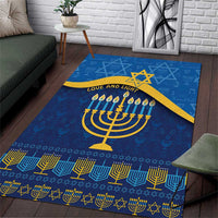 Love and Light Hanukkah Area Rug The Hanukkiah Menorah Pattern LT9 - Wonder Print Shop