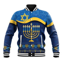 Love and Light Hanukkah Baseball Jacket The Hanukkiah Menorah Pattern LT9 - Wonder Print Shop