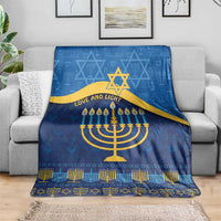 Love and Light Hanukkah Blanket The Hanukkiah Menorah Pattern