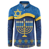 Love and Light Hanukkah Button Sweatshirt The Hanukkiah Menorah Pattern LT9 - Wonder Print Shop
