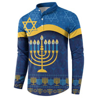 Love and Light Hanukkah Button Sweatshirt The Hanukkiah Menorah Pattern LT9 - Wonder Print Shop