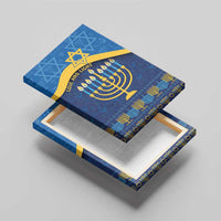 Love and Light Hanukkah Canvas Wall Art The Hanukkiah Menorah Pattern LT9 - Wonder Print Shop