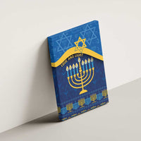 Love and Light Hanukkah Canvas Wall Art The Hanukkiah Menorah Pattern LT9 - Wonder Print Shop