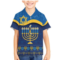 Love and Light Hanukkah Family Matching Mermaid Dress and Hawaiian Shirt The Hanukkiah Menorah Pattern LT9 - Wonder Print Shop