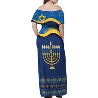 Love and Light Hanukkah Family Matching Off Shoulder Maxi Dress and Hawaiian Shirt The Hanukkiah Menorah Pattern LT9 - Wonder Print Shop