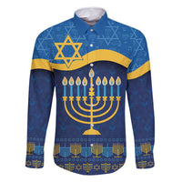 Love and Light Hanukkah Family Matching Off Shoulder Short Dress and Hawaiian Shirt The Hanukkiah Menorah Pattern LT9 - Wonder Print Shop