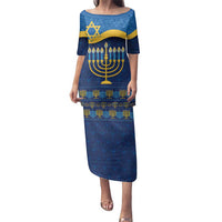 Love and Light Hanukkah Family Matching Puletasi and Hawaiian Shirt The Hanukkiah Menorah Pattern - Wonder Print Shop