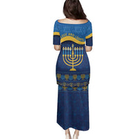 Love and Light Hanukkah Family Matching Puletasi and Hawaiian Shirt The Hanukkiah Menorah Pattern - Wonder Print Shop