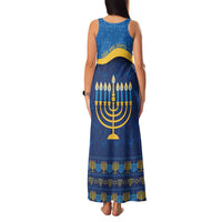Love and Light Hanukkah Family Matching Tank Maxi Dress and Hawaiian Shirt The Hanukkiah Menorah Pattern - Wonder Print Shop