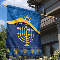 Love and Light Hanukkah Garden Flag The Hanukkiah Menorah Pattern - Wonder Print Shop
